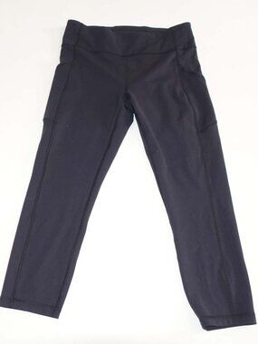 Lululemon Women's Invigorate High-Rise Crop Pants Size 10 Black Stretch LW6BDVS